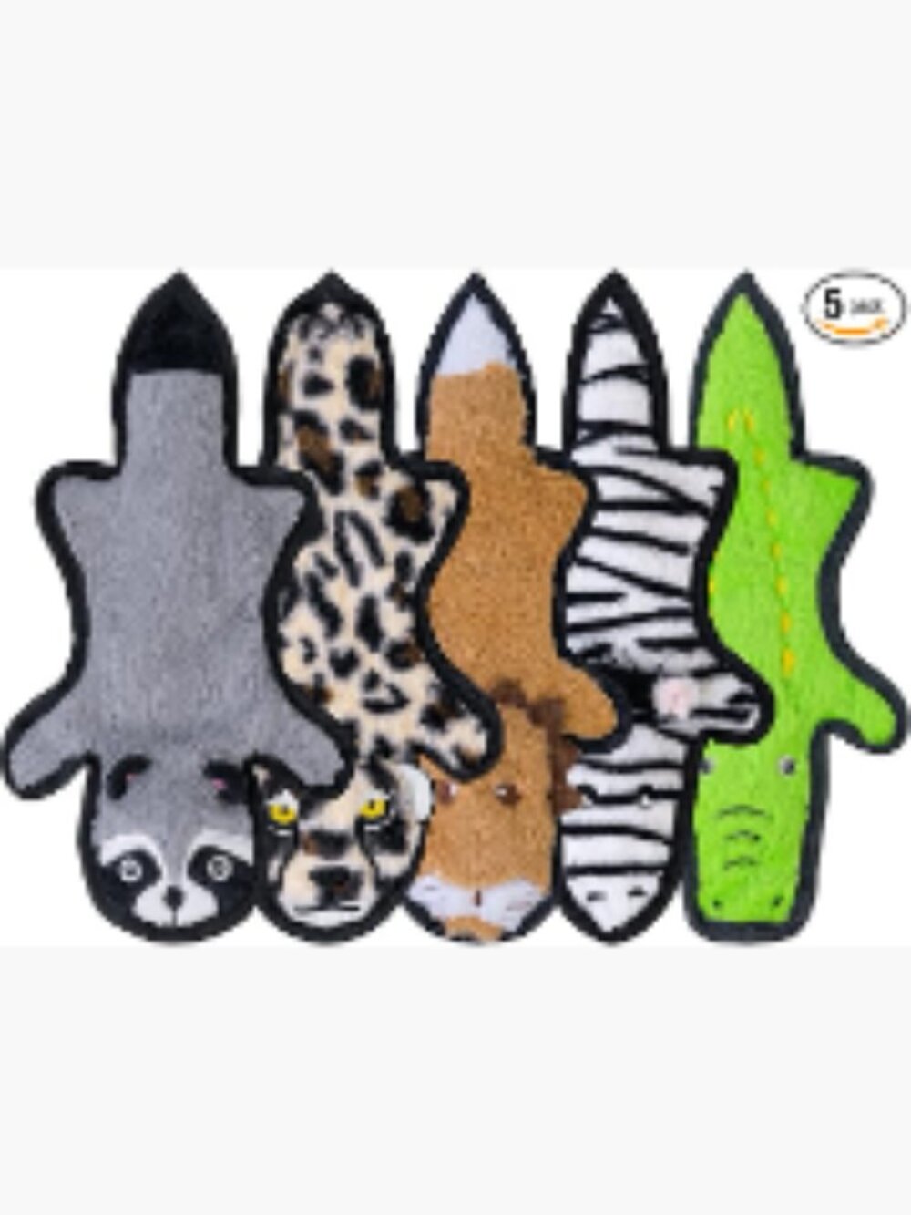 No Stuffing Dog Toys Crinkle Squeaky, Long Lasting Chews for Aggressive,